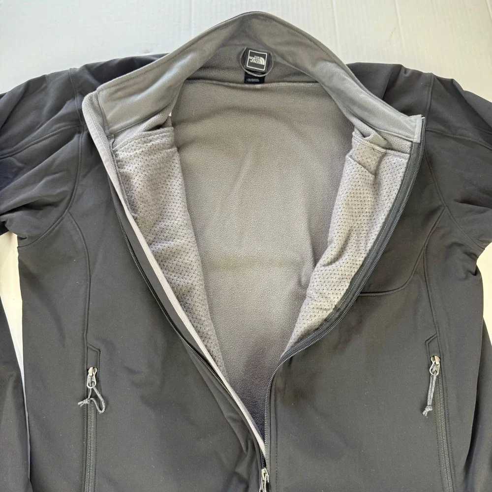 The North Face Apex Bionic Softshell Jacket Black Mens XL Full Zip Fleece Lined